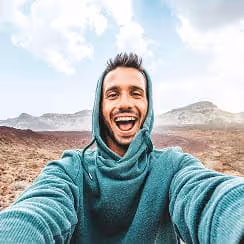 A man smiling